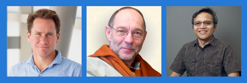 Photos of Drs. David Bilder, Norbert Perrimon, and Wu-Min-Deng