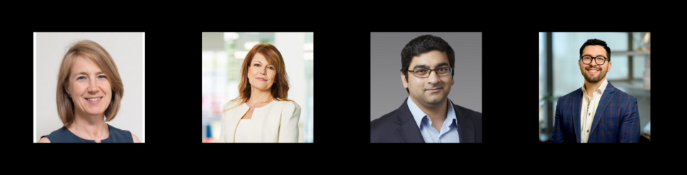 Headshots of Drs. Marie-Caroline Dieu-Nosjean, Francesca Barone,  Nikhil Joshi, &   Juan C. Osorio
