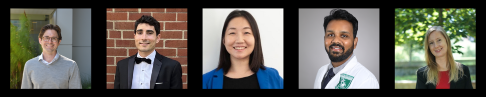 headshots of Drs. Matthew H. Spitzer, Benjamin Kahn, Ang Cui, Sri Krishna, & Susan N. Thomas