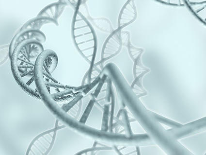 Hazy Green DNA Strands