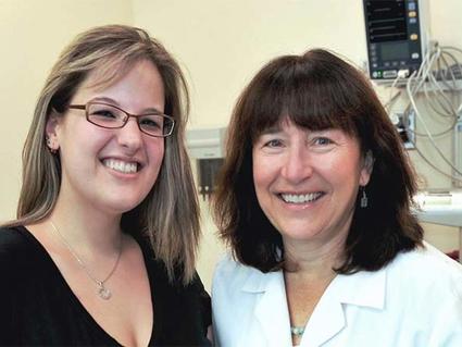 Wendy Stock, M.D., of the University of Chicago, and her patient Jenn Ferguson.