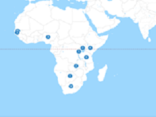 World map showing HPV research funding areas.