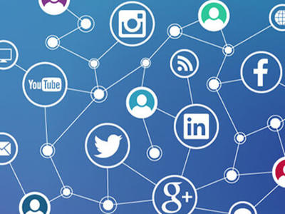 Collage of social media icons