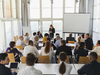 Group of individuals in classroom