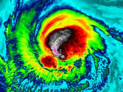 Imagen satélite del huracán Irma, por la Administración Nacional de Aeronáutica y el Espacio (NASA)