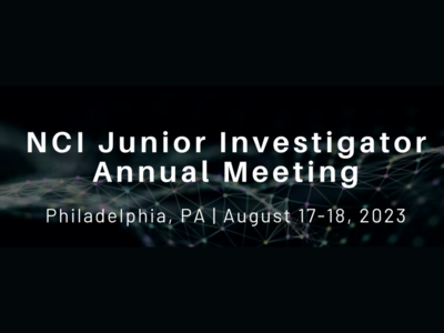 2023 NCI Junior Investigator Meeting banner with the image of a network