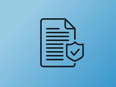 icon showing a document with checkmark