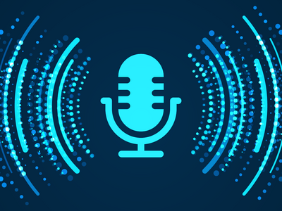 Icon of a microphone representing a podcast