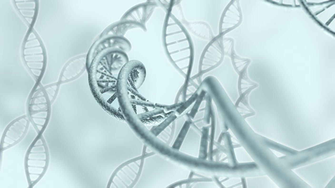 Hazy Green DNA Strands