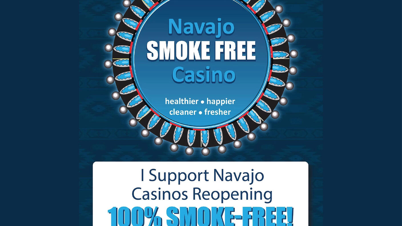 A flyer in support of smoke-free casinos on Navajo Nation lands