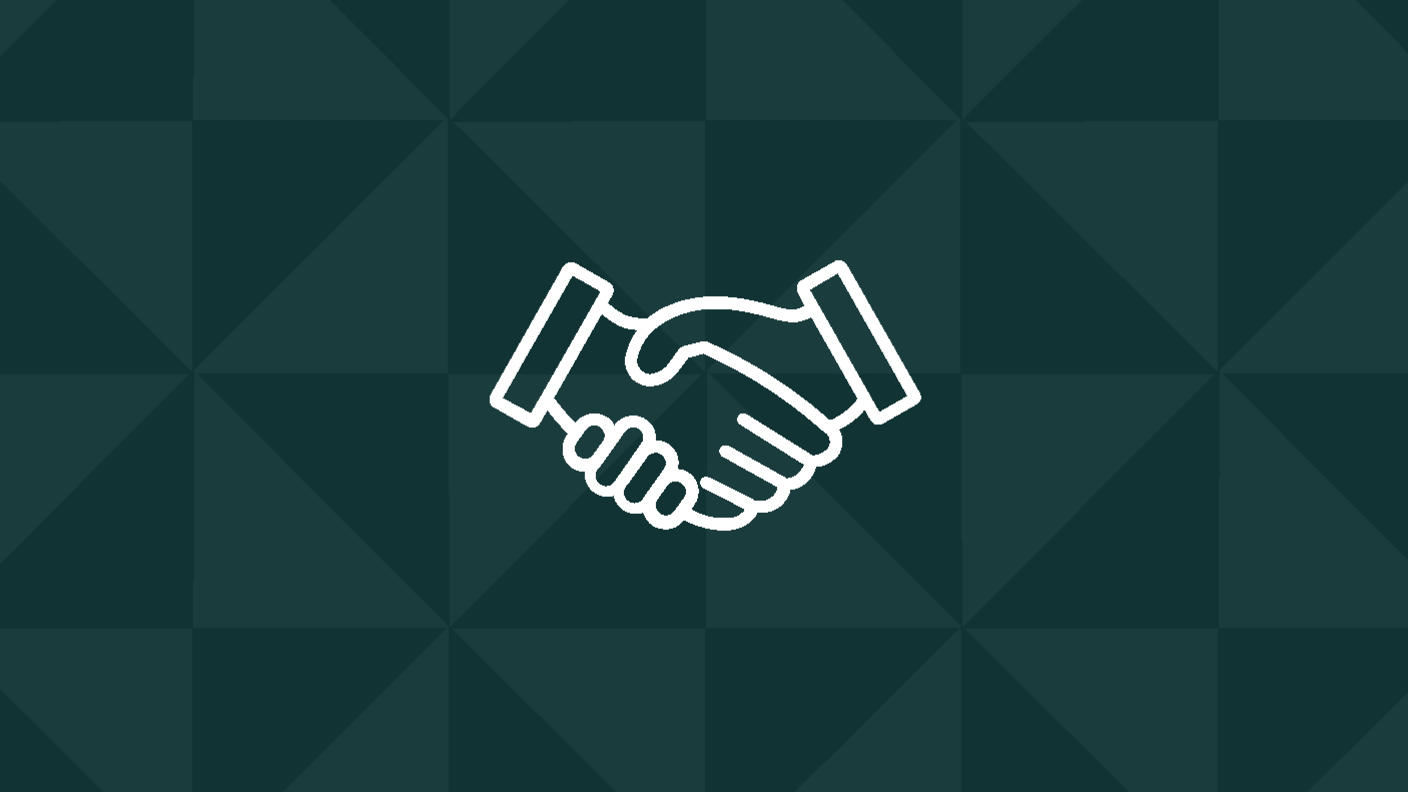 Ícono de un apretón de manos.